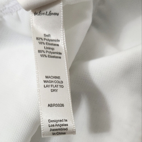 New!For Love and Lemons Chloe Sports Bra White Strappy One shoulder - Picture 6 of 6